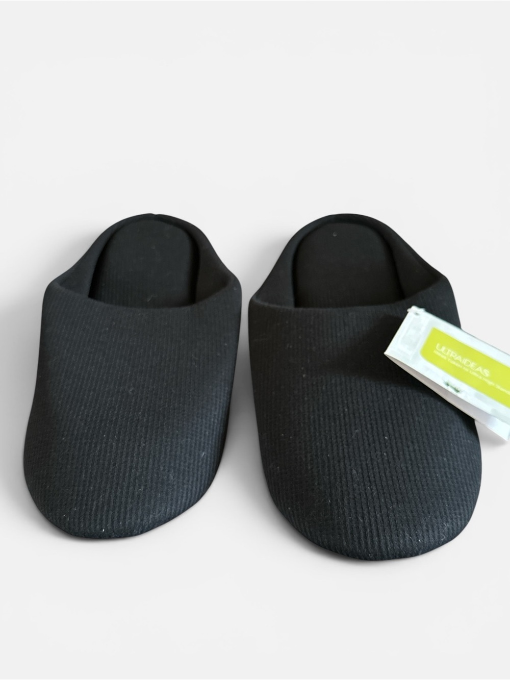 Ultraideas Men’s Black House Slippers Size Large US 11-12 Memory Foam Comfort